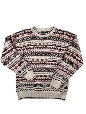 VTG Northern Reflections Crew Neck Fair Isle Knit Sweater M